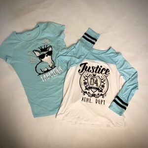 Girls justice tee shirts